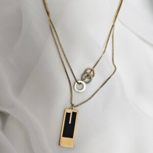 Double Bliss Golden Necklace