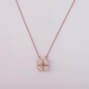 Cupid Heart Rose Gold Necklace