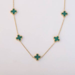 Clover Design Green Pendant Necklace