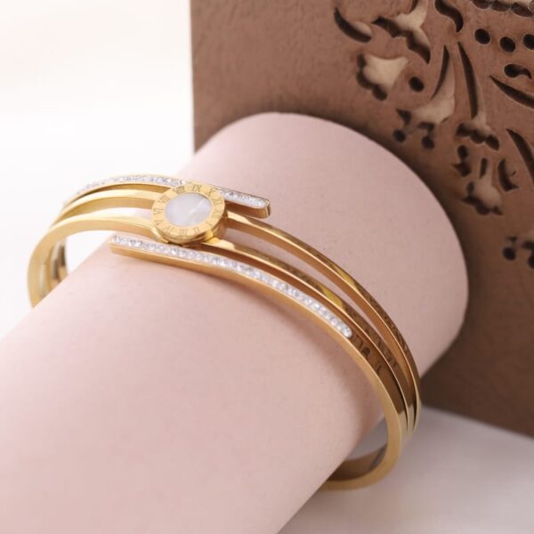 Elowyn White Gold Statement Kada 2
