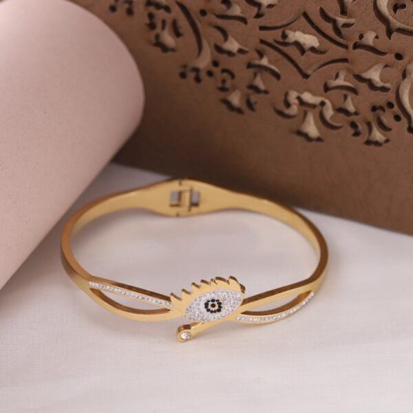 Halo of Sight Evil Eye Golden Bracelet Kada