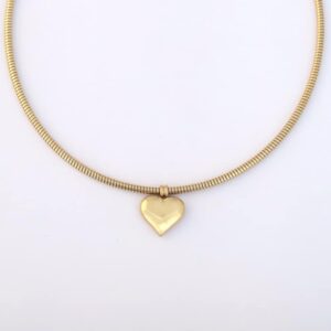 Heart Pendant Necklace with Magnetic Lock