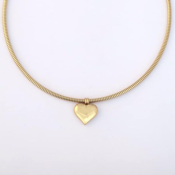 Heart Pendant Necklace with Magnetic Lock