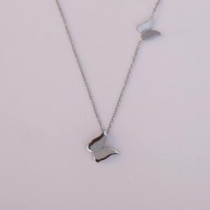 Butterfly Whispers Silver Necklace