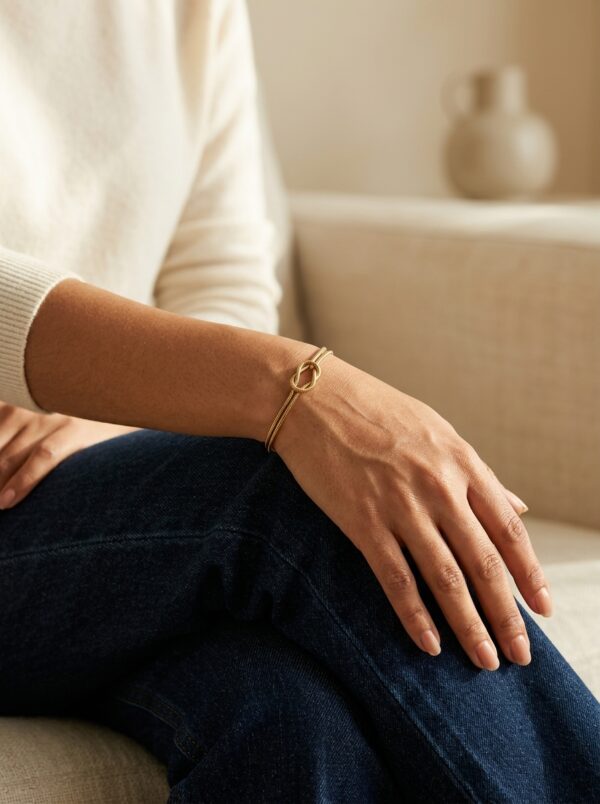 eternity knot gold bracelet gal 2 Eternity Knot Gold Bracelet on white background