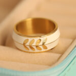 Gold plated evil eye ring for protection and good fortune