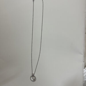 Lumina pearl necklace on black velvet display