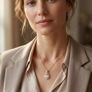 Lumina Teardrop Gold Plated Pendant Necklace