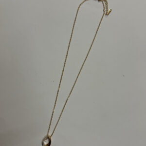 Studio shot of the elegant teardrop pendant necklace