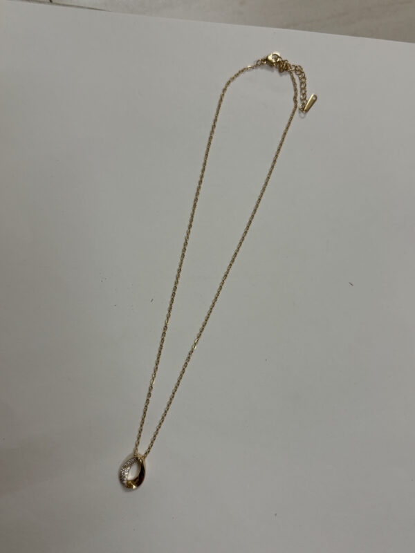 Studio shot of the elegant teardrop pendant necklace