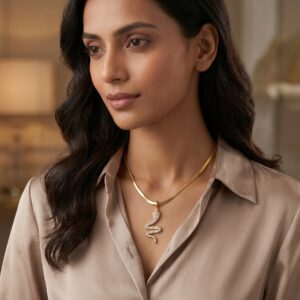 Serpentine Golden Snake Necklace