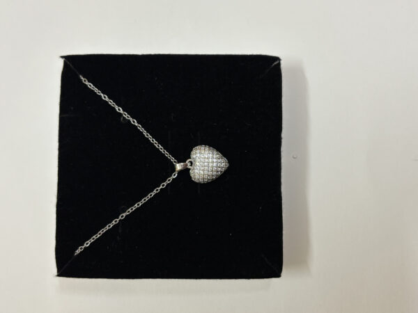 Starlight Paved Heart Necklace in velvet box
