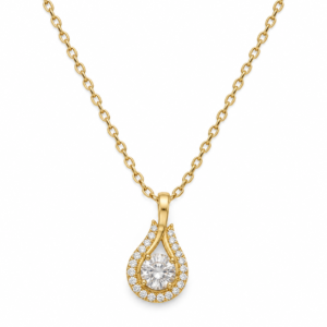 Lumina Teardrop Pendant gold plated heart necklace