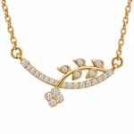 Detailed studio shot of Flora Vine Gold Necklace