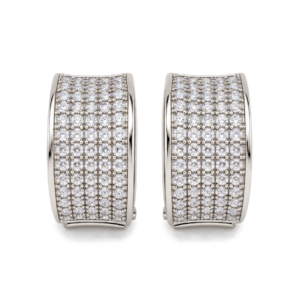 Silver tone Lumina Pavé Hoop Earrings