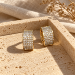 Silver tone Lumina Pavé Hoop Earrings