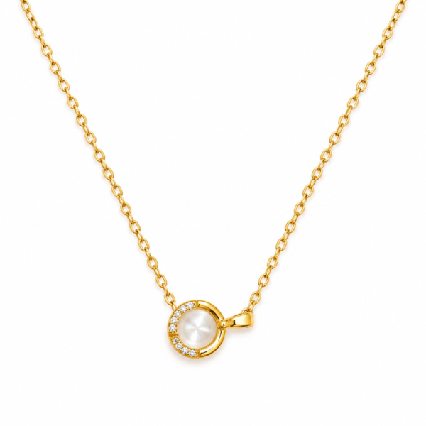 lumina pearl gold plated necklace feat Lumina Pearl Gold Plated Necklace elegant design