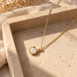 Lumina Pearl Gold Plated Necklace elegant design