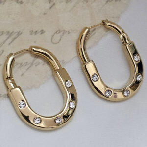 Pristine Golden Lock Earrings