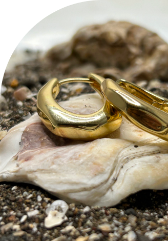 golden earring on stone