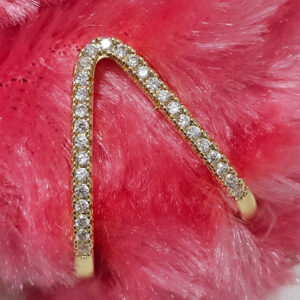 Radiating U-Shaped Gold Ring