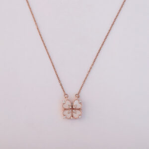 Cupid Heart Rose Gold Necklace