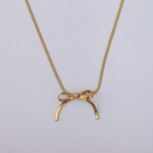 Bow Design Necklace with Adjustable Chain