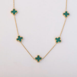 Clover Design Green Pendant Necklace