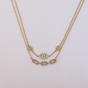 Evil Eye Dual Layer Necklace