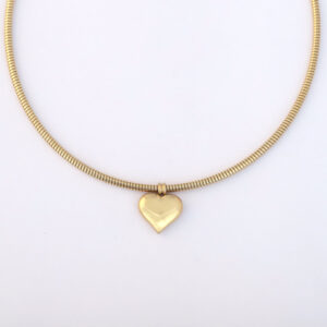Heart Pendant Necklace with Magnetic Lock