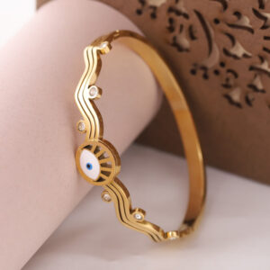 Aurevia Evil Eye Wave Kada