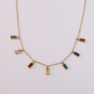 Multi-Colored Stone Tanmaniya Necklace