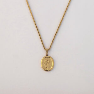 Rose Flower Pendant Necklace with Adjustable Chain