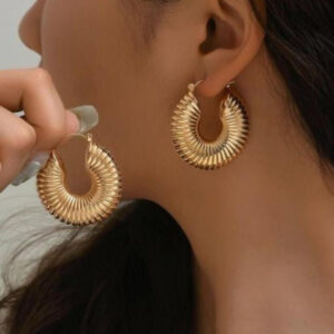Auric Coil Hoops – Golden Gleam Edition