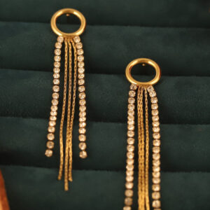 Diamond Cascade Gold Earrings