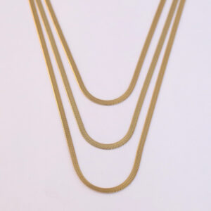 Golden Harmony Triple Layer Necklace