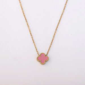 Pink Clover Blossom Necklace