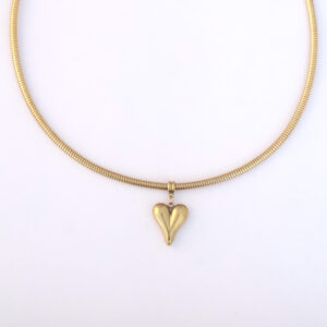 Golden Heart Charm Necklace