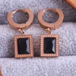 Midnight Luxe Rose Gold Earrings