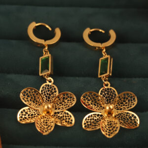 Verdant Blossom Drop Earrings