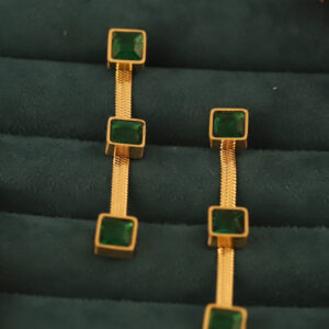 Emerald Cascade Drop Earrings