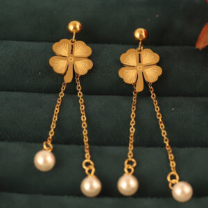 Floral Pearl Drop Earrings