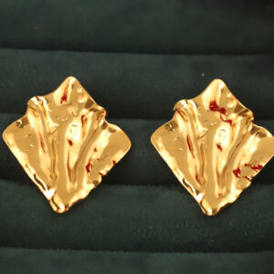 Golden Cascade Hoop Earrings