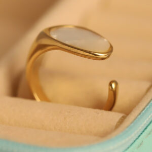 Golden Moonstone Embrace Ring