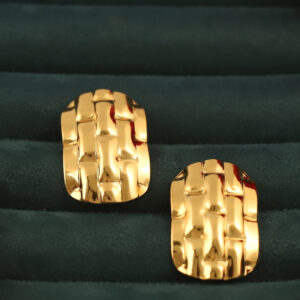 Golden Weave Hoop Earrings