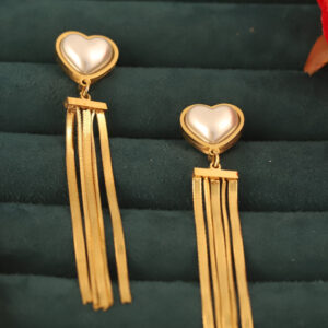 Heart Cascade Drop Earrings