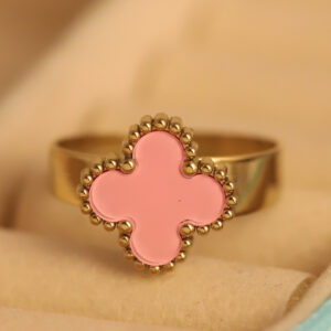 Pink Clover Blossom Ring