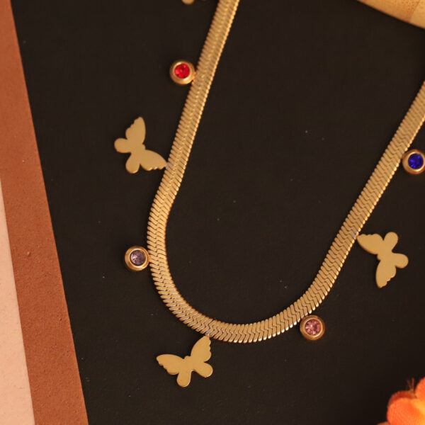 Butterfly Dreams Gold Charm Necklace
