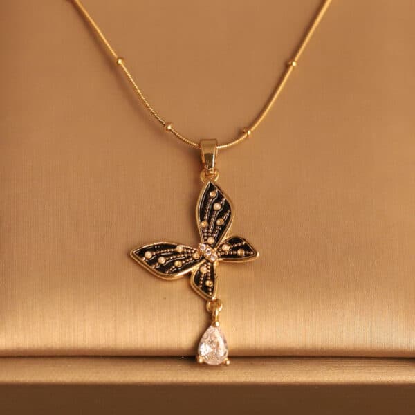 Butterfly Elegance Pendant Necklace - Image 3