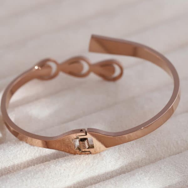 Diamond Drop Rose Gold Charm Kada - Image 2